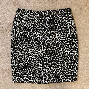 J. Crew Leopard Skirt